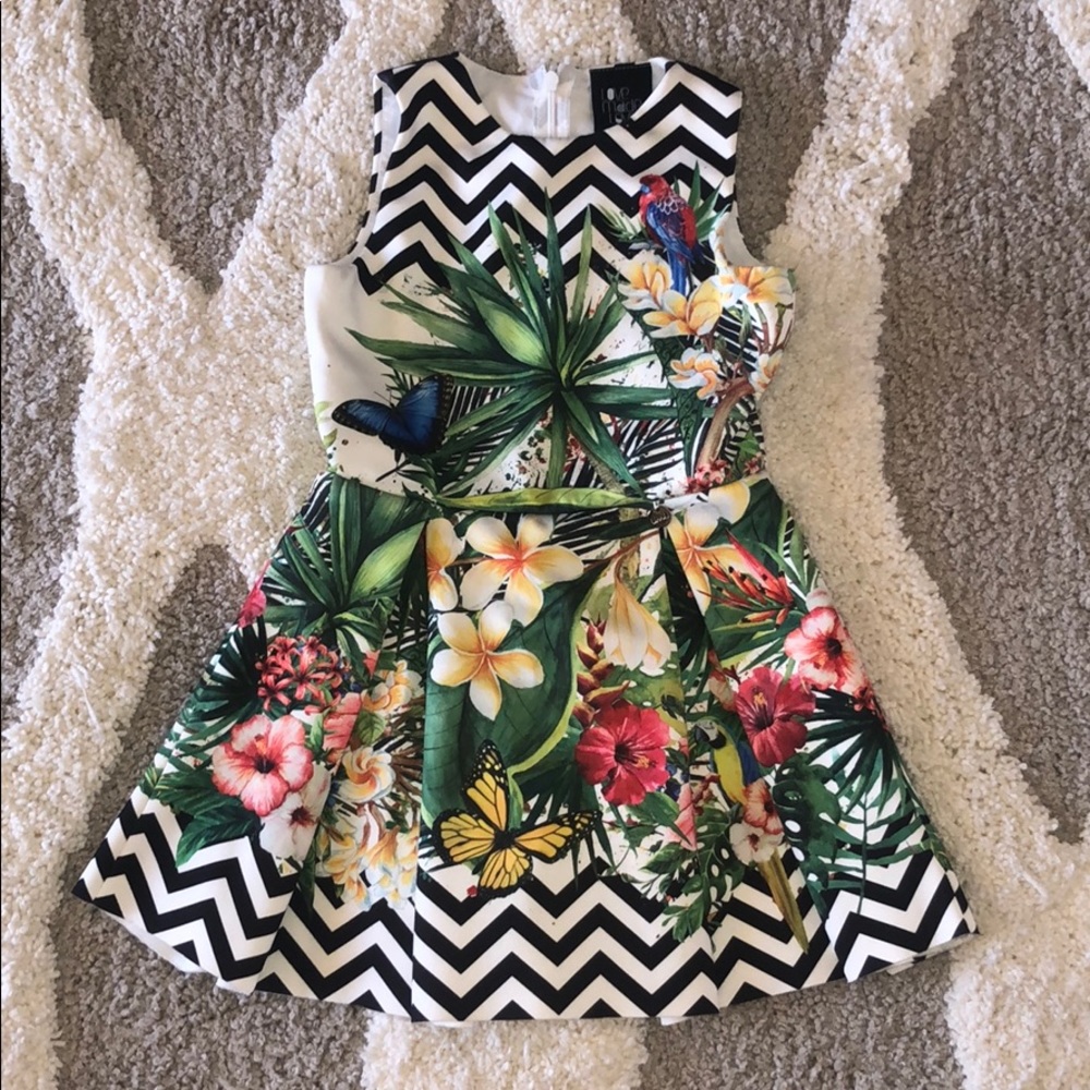 Love Made Love tropical flower summer dress size 3